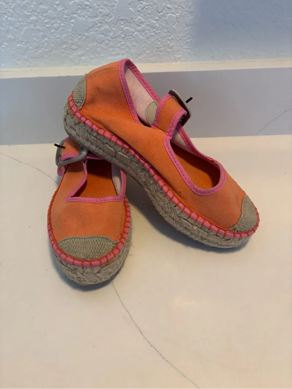 Free People Surfside Mary Jane Espadrille Orange Crush